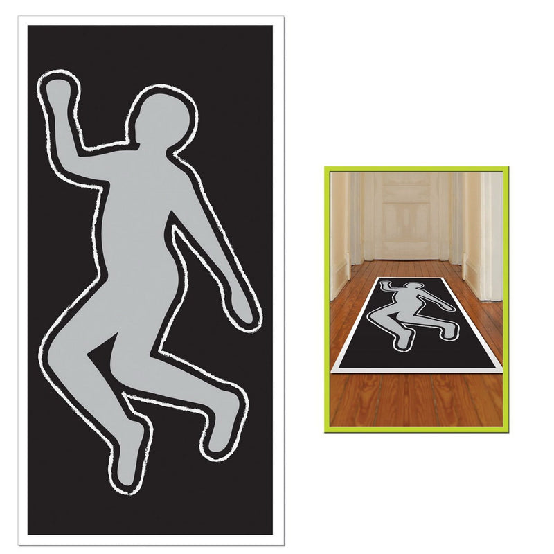 PSI Body Silhouette – 30" x 5' – (1/Pkg) by Beistle for Crime Scene Door Covers