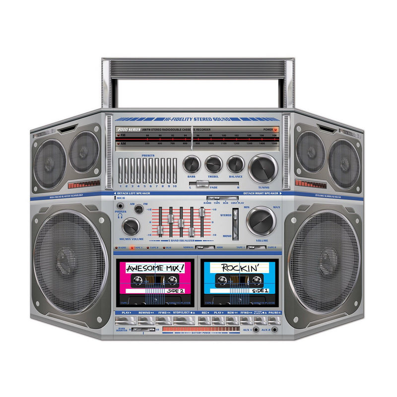Boom Box Stand-Up – 3' 1" x 25" – (1/Pkg) by Beistle for 80's Photo Props