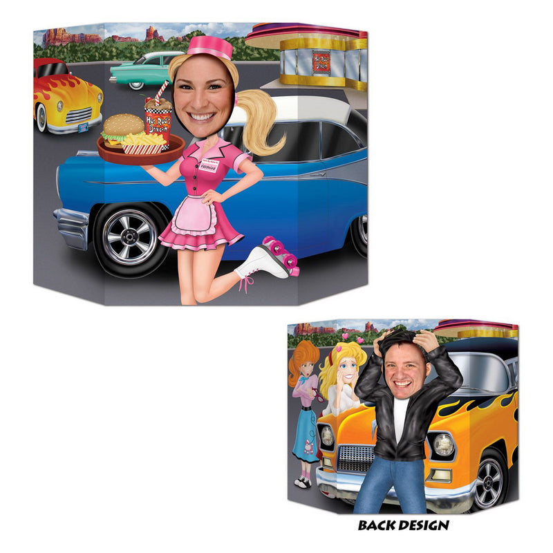 Car Hop/Greaser Photo Prop – 3' 1" x 25" – (1/Pkg) by Beistle for 50's and Rock & Roll Photo Props