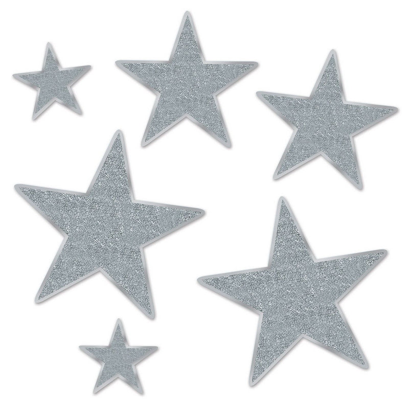 Glittered Foil Star Cutouts – Asstd – (6/Pkg) by Beistle for Awards Night