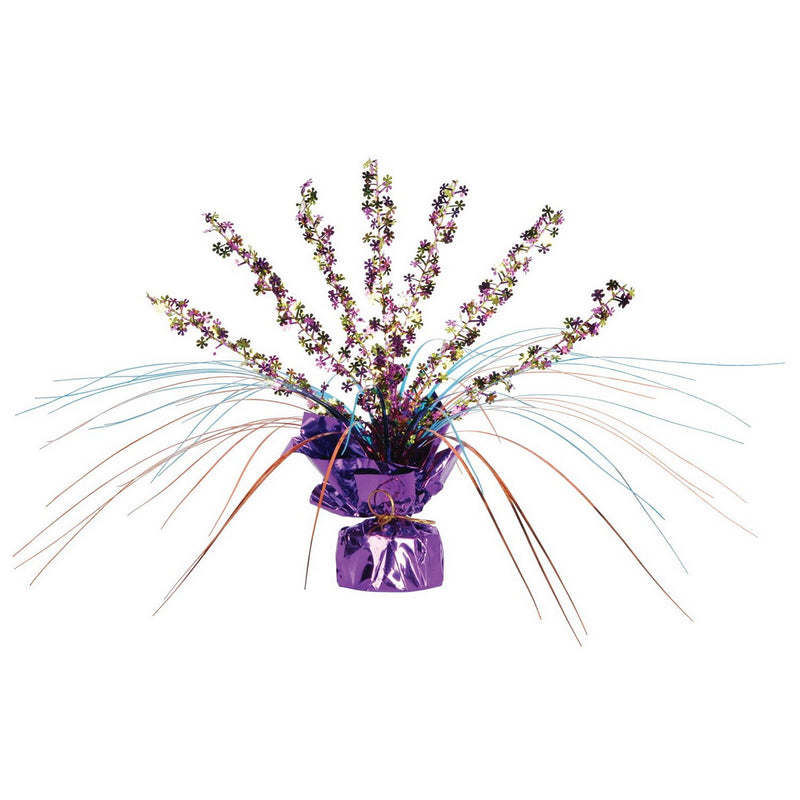 Retro Flowers Gleam 'N Spray Centerpiece – 11" – (1/Pkg) by Beistle for 60's Gleam 'N Burst