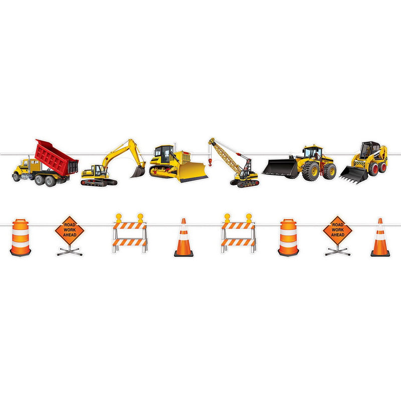 Construction Streamer Set – 4¾"–9¼" x 5' – (1/Pkg) by Beistle Streamers