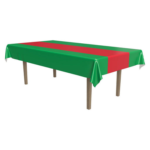 Red & Green Tablecover – 54" x 108" – (1/Pkg) by Beistle for Christmas and winter Table Covers - Patterned