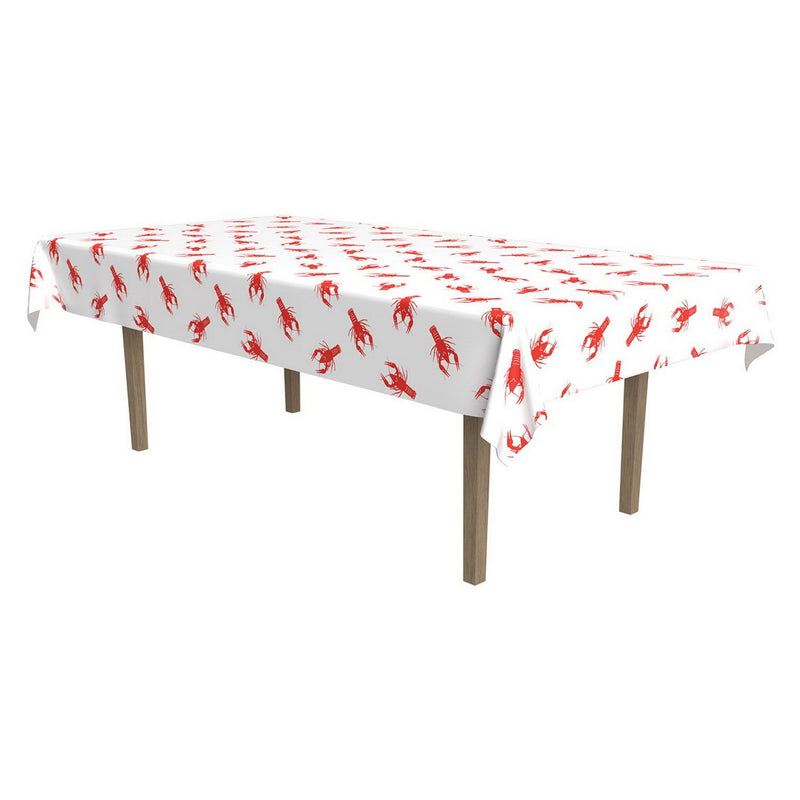 Crawfish Tablecover – 54" x 108" – (1/Pkg) by Beistle for Mardi Gras Table Covers - Patterned