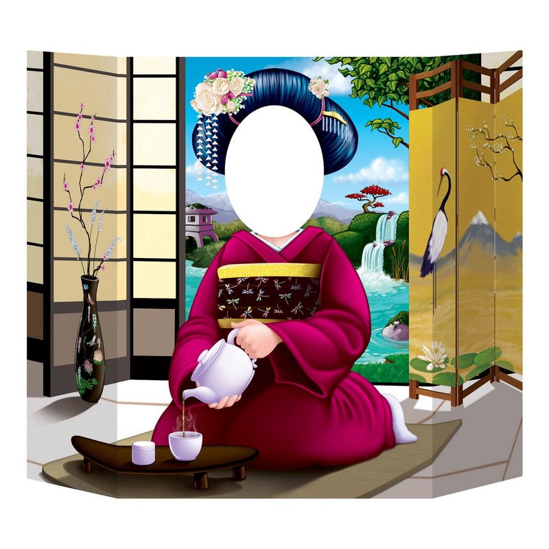 Geisha Girl Photo Prop – 3' 1" x 25" – (1/Pkg) by Beistle for Asian Photo Props