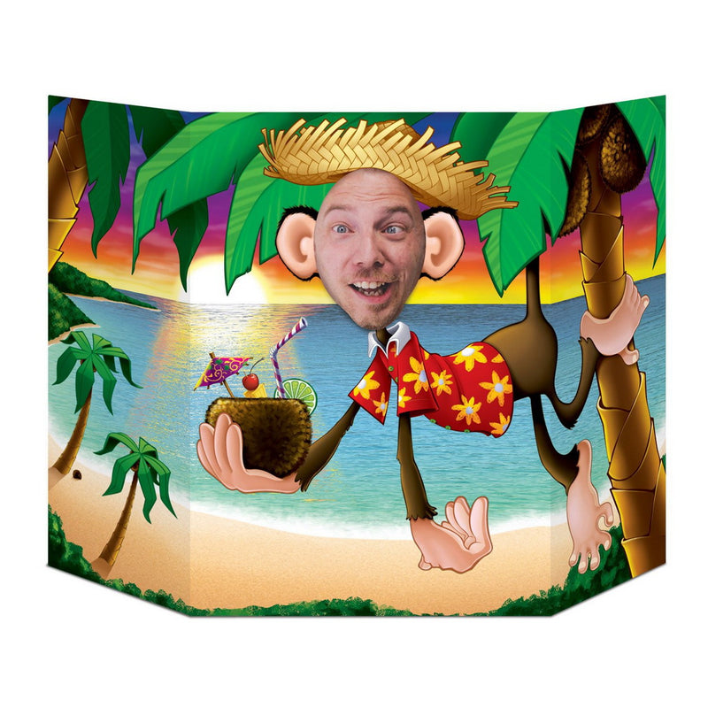 Luau Monkey Photo Prop – 3' 1" x 25" – (1/Pkg) by Beistle Photo Props