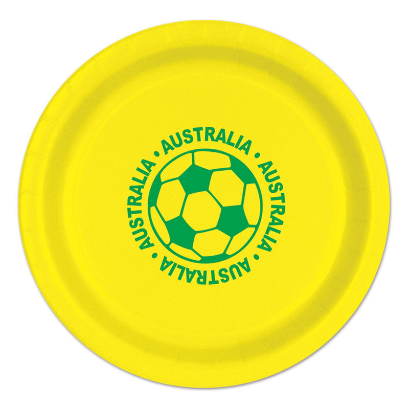 Plates - Australia – 9" – (8/Pkg) by Beistle for Soccer Plates-Dinner