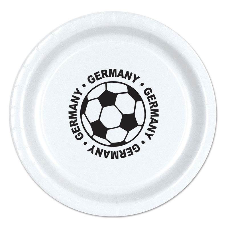 Plates - Germany – 9" – (8/Pkg) by Beistle for Soccer Plates-Dinner