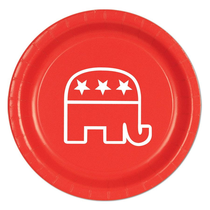 Republican Plates – 9" – (8/Pkg) by Beistle for Patriotic Plates-Dinner