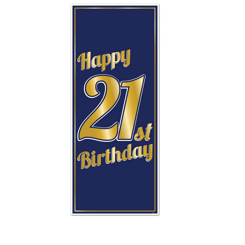 "21st" Birthday Door Cover – 6' x 30" – (1/Pkg) by Beistle for 21st Birthday Door Covers