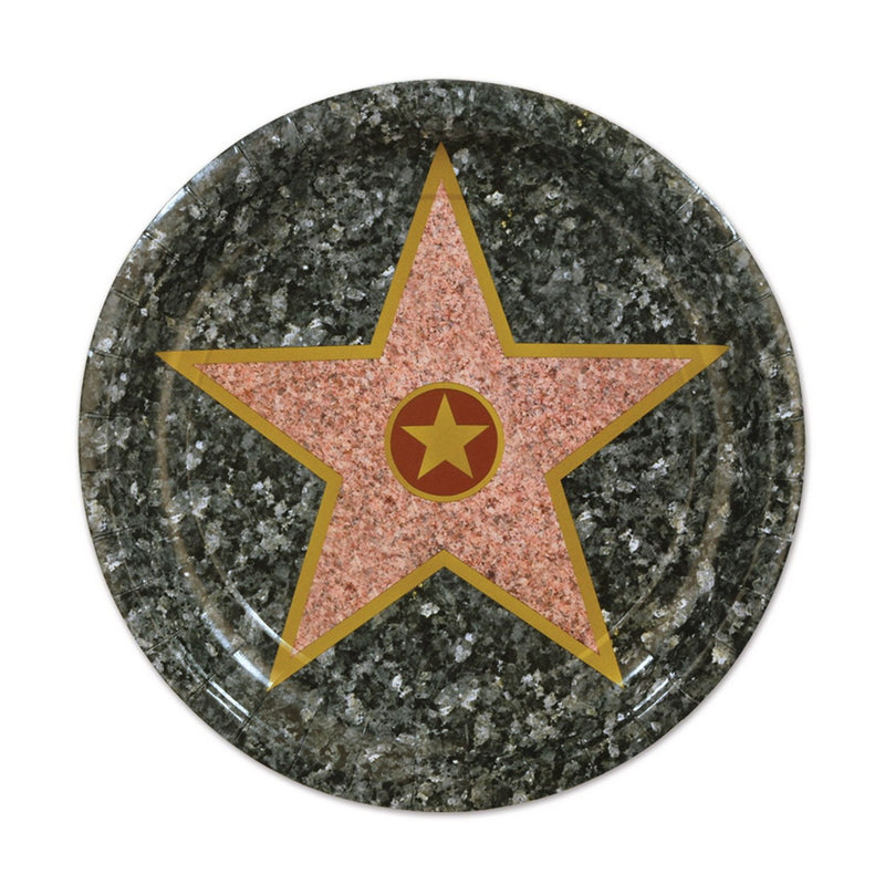 "Star" Plates – 7" – (8/Pkg) by Beistle for Awards Night Plates-Dessert