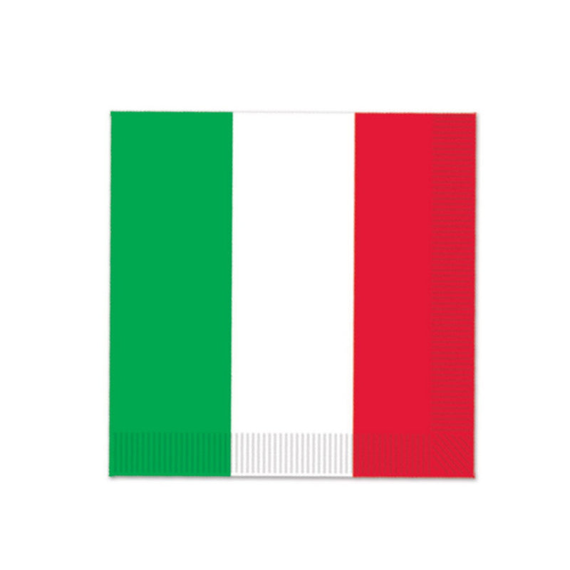 Red, White & Green Beverage Napkins – (16/Pkg) by Beistle for Fiesta and Cinco de Mayo Napkins-Beverage