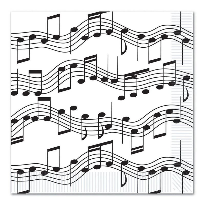Musical Notes Luncheon Napkins – (16/Pkg) by Beistle Napkins-Lunch