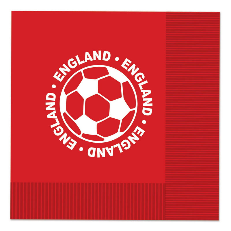 Luncheon Napkins - England – (16/Pkg) by Beistle for Soccer Napkins-Lunch