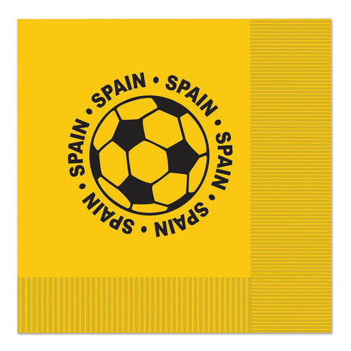 Luncheon Napkins - Spain – (16/Pkg) by Beistle for Soccer Napkins-Lunch