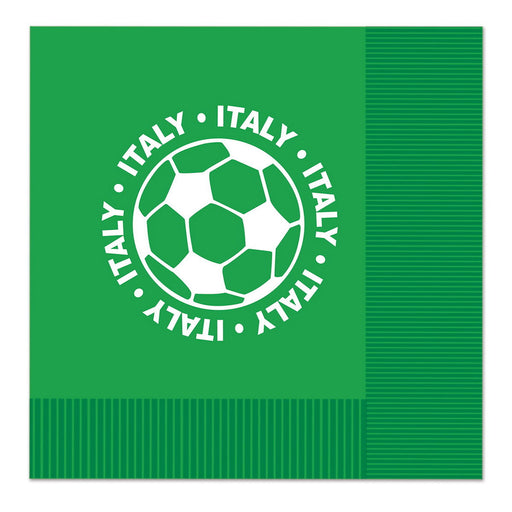 Luncheon Napkins - Italy – (16/Pkg) by Beistle for Soccer Napkins-Lunch