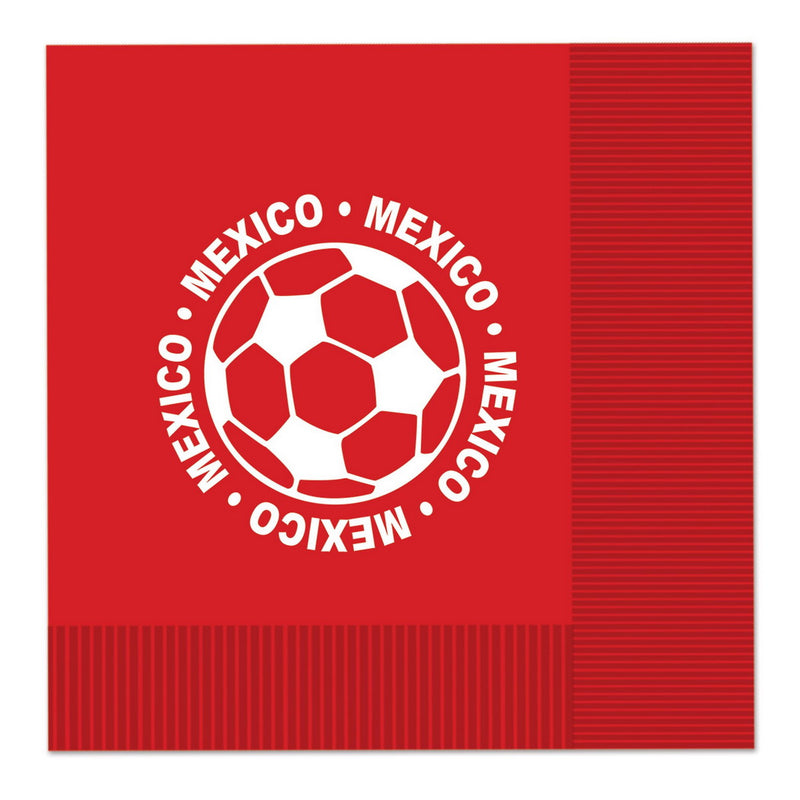 Luncheon Napkins - Mexico – (16/Pkg) by Beistle for Soccer Napkins-Lunch