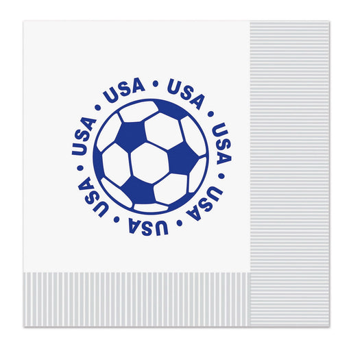 Luncheon Napkins - United States – (16/Pkg) by Beistle for Soccer Napkins-Lunch