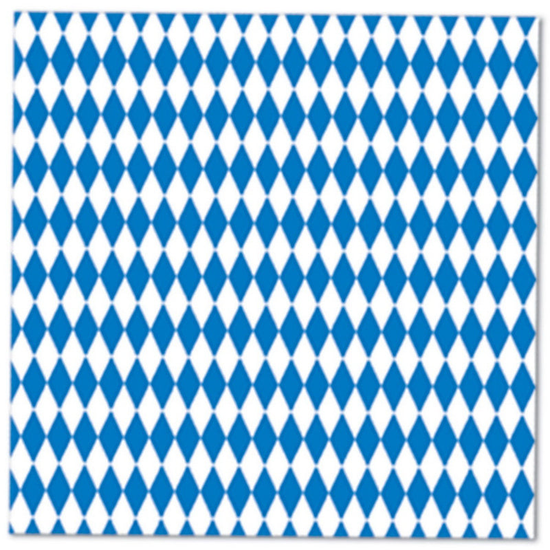 Blue & White Luncheon Napkins – (16/Pkg) by Beistle for Oktoberfest Napkins-Lunch