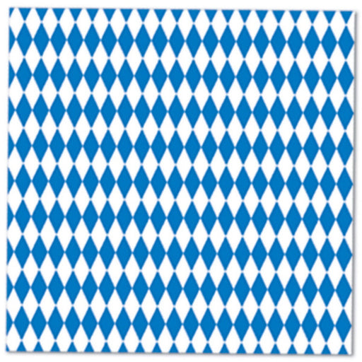 Blue & White Luncheon Napkins – (16/Pkg) by Beistle for Oktoberfest Napkins-Lunch