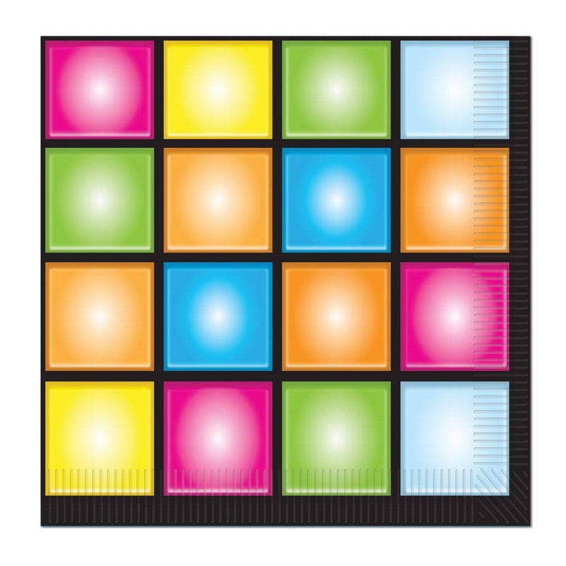 Disco Luncheon Napkins – (16/Pkg) by Beistle for 70's Napkins-Lunch