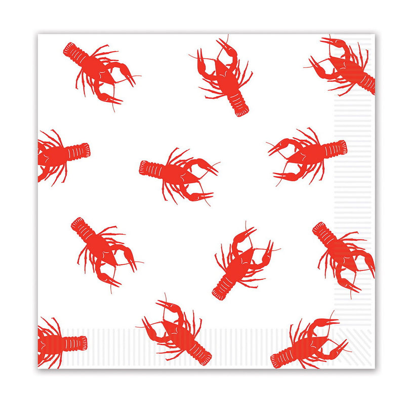 Crawfish Luncheon Napkins – (16/Pkg) by Beistle for Mardi Gras Napkins-Lunch