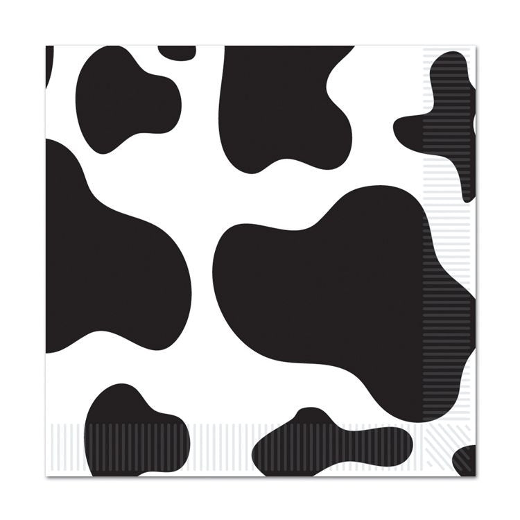 Cow Print Luncheon Napkins – (16/Pkg) by Beistle for Farm Napkins-Lunch