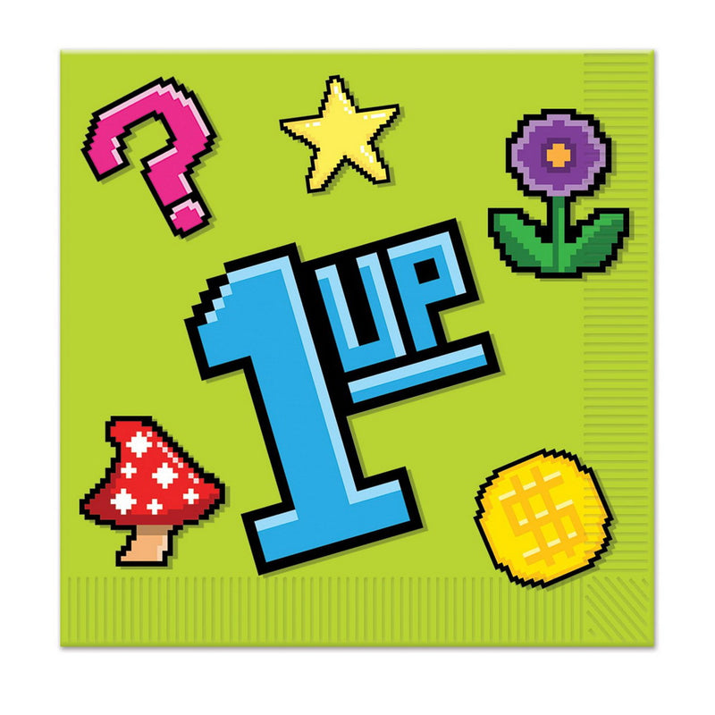 8-Bit Luncheon Napkins – (16/Pkg) by Beistle Napkins-Lunch