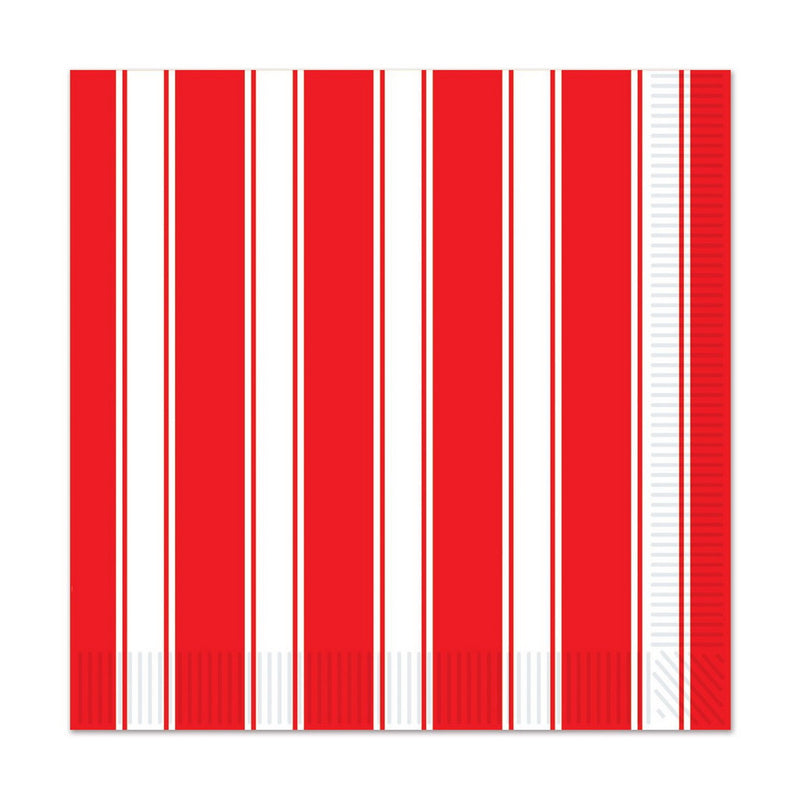 Red & White Stripes Luncheon Napkins – (16/Pkg) by Beistle for Circus Napkins-Lunch