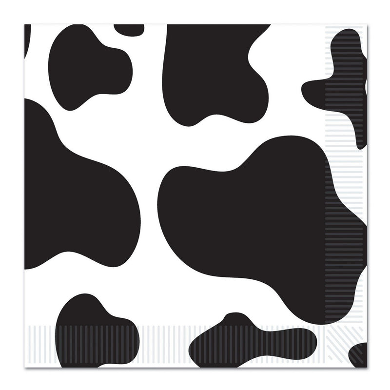 Cow Print Beverage Napkins – (16/Pkg) by Beistle for Farm Napkins-Beverage