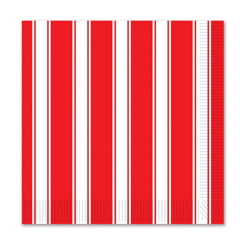 Red & White Stripes Beverage Napkins – (16/Pkg) by Beistle for Circus Napkins-Beverage