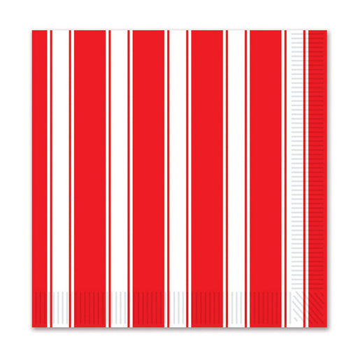 Red & White Stripes Beverage Napkins – (16/Pkg) by Beistle for Circus Napkins-Beverage