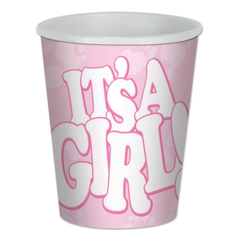 It's A Girl! Beverage Cups – 9 Oz – (8/Pkg) by Beistle for Baby Shower