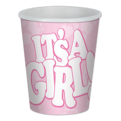 It's A Girl! Beverage Cups – 9 Oz – (8/Pkg) by Beistle for Baby Shower