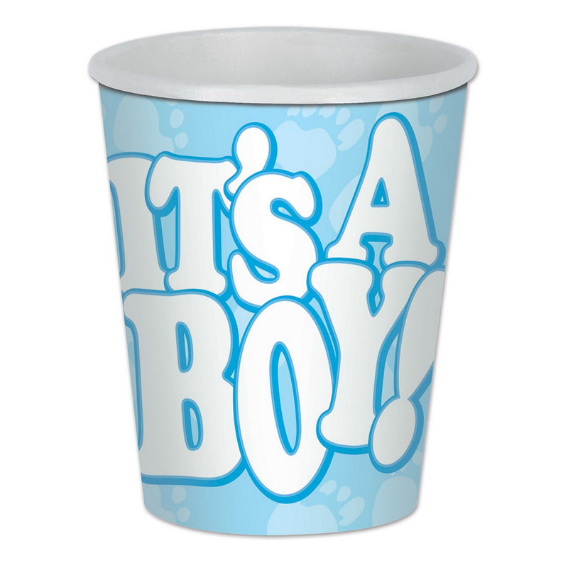 It's A Boy! Beverage Cups – 9 Oz – (8/Pkg) by Beistle for Baby Shower