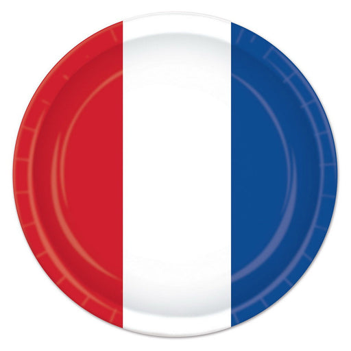 Red, White & Blue Plates – 9" – (8/Pkg) by Beistle for Patriotic Plates-Dinner