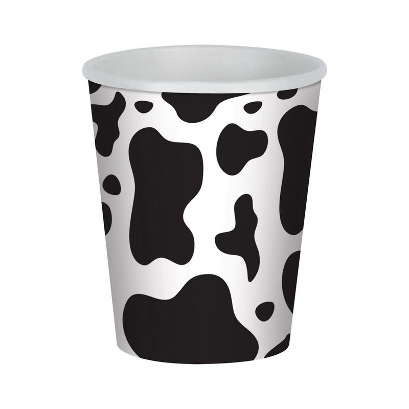 Cow Print Beverage Cups – 9 Oz – (8/Pkg) by Beistle for Farm