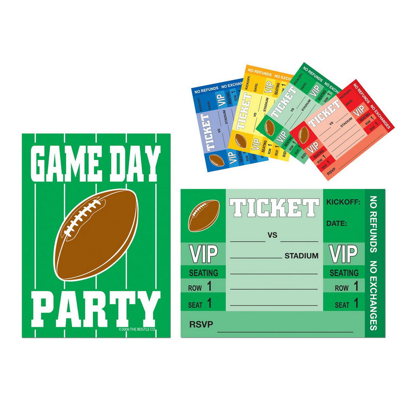 Game Day Football Invitations – 4" x 5½" – (8/Pkg) by Beistle Everyday