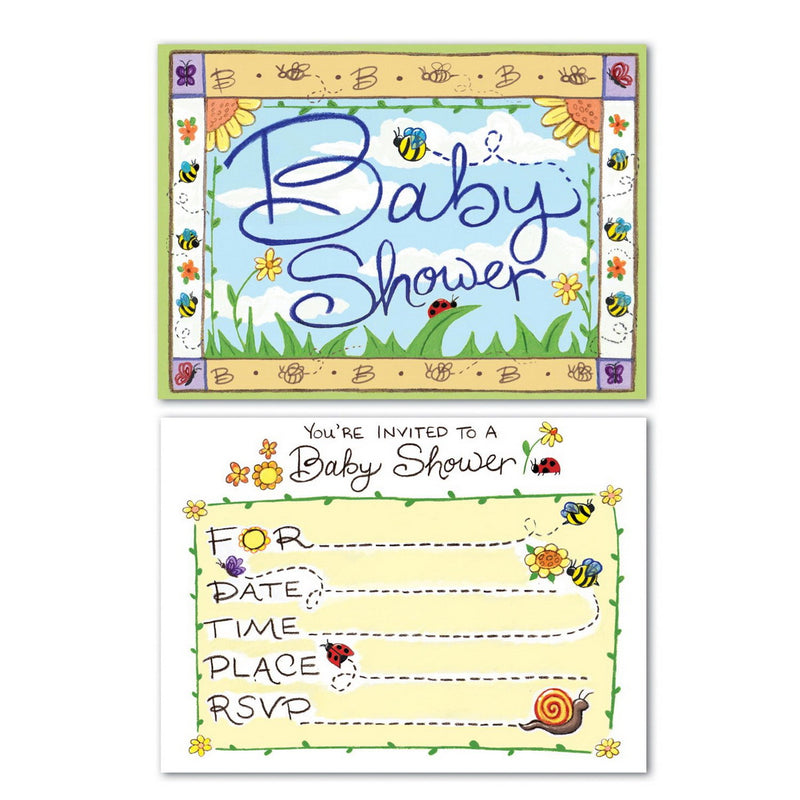 B Is For Baby Invitations – 4" x 5½" – (8/Pkg) by Beistle for Baby Shower Everyday