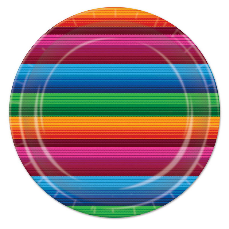 Fiesta Plates – 9" – (8/Pkg) by Beistle for Fiesta and Cinco de Mayo Plates-Dinner
