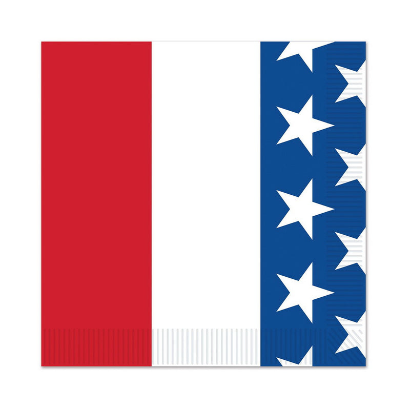 Patriotic Beverage Napkins – (16/Pkg) by Beistle Napkins-Beverage