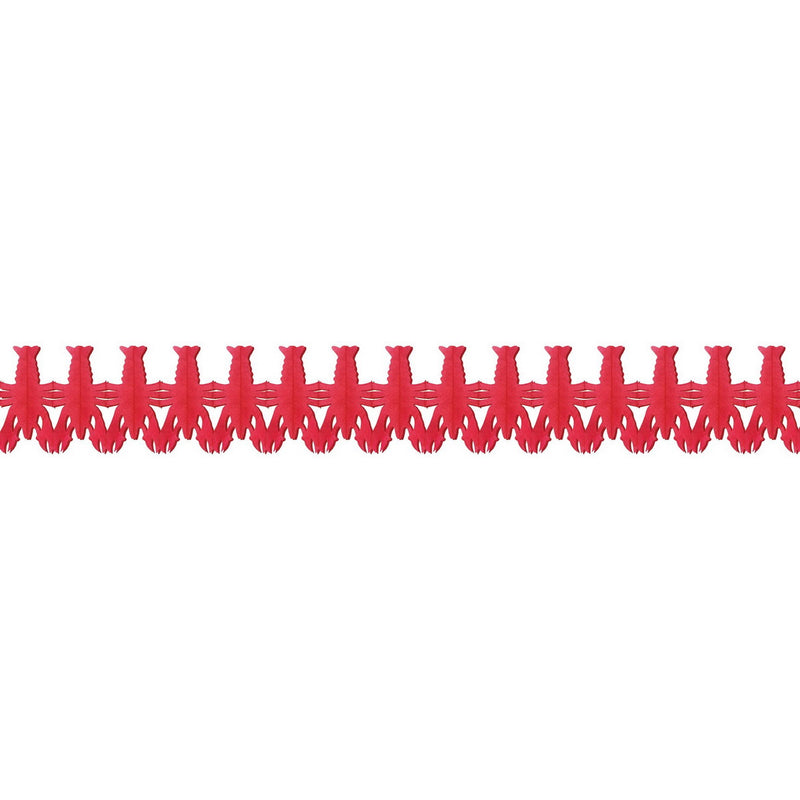 Lobster Garland – 9" x 14' – (1/Pkg) by Beistle for Luau Tissue
