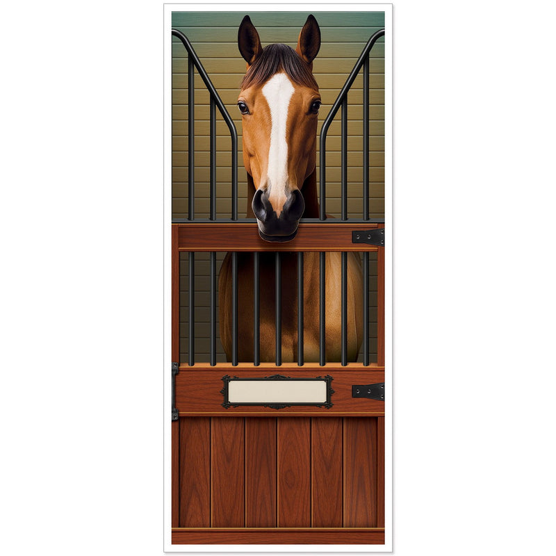 Horse Door Cover – 6' x 30" – (1/Pkg) by Beistle for Western Door Covers