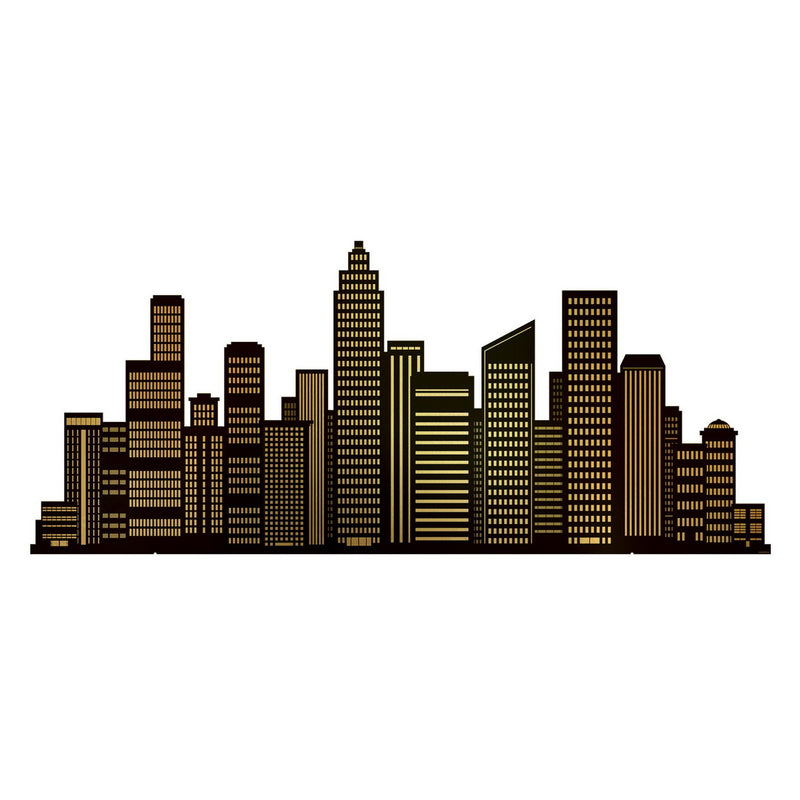 Cityscape Stand-Up – 29" x 5' 9" – (1/Box) by Beistle for Awards Night 3-D Props
