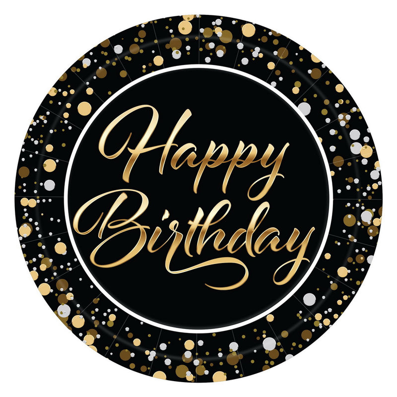 Happy Birthday Plates – 7" – (8/Pkg) by Beistle for Age-specific birthday Plates-Dessert