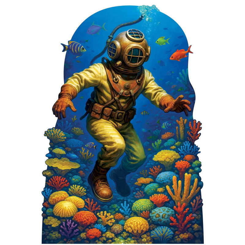 Deep Sea Diver Stand-Up – 4' ¾" x 33" – (1/Box) by Beistle for Under The Sea 3-D Props