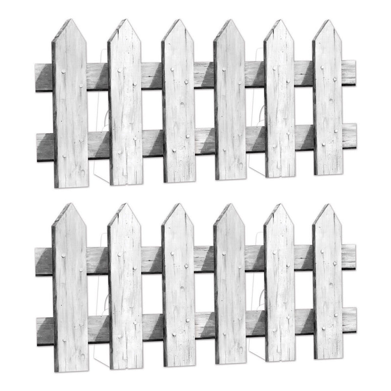Picket Fence Stand-Ups – 24" x 3' 10" – (2/Box) by Beistle for Spring and Summer 3-D Props