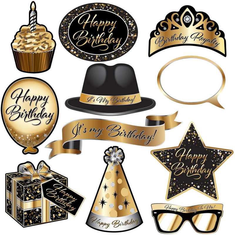 Happy Birthday Photo Fun Signs – 5"-15½" – (11/Pkg) by Beistle for Age-specific birthday