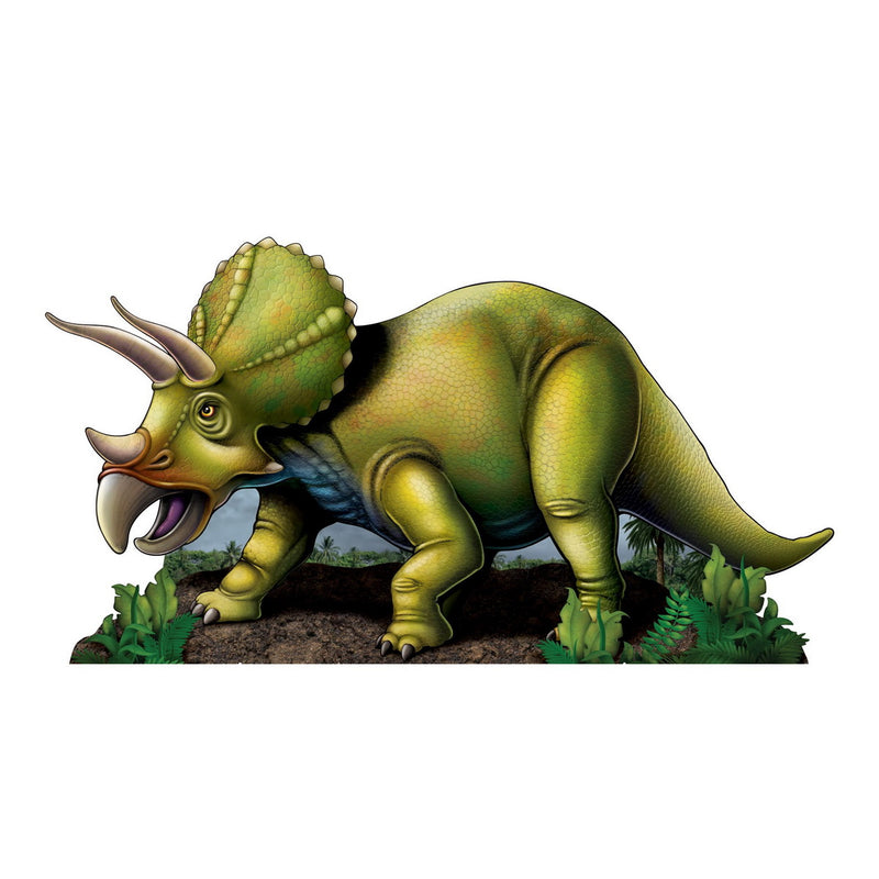 Triceratops Stand-Up – 3' 5½" x 6' 4¾" – (1/Box) by Beistle for Dinosaurs 3-D Props