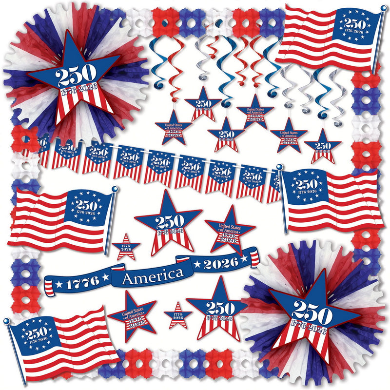 Semiquincentennial Decorating Kit by Beistle for Patriotic Seasonal